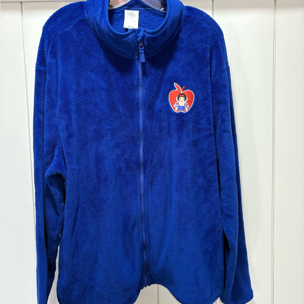 Disney Snow White Blue Fleece Super Soft Zip Up Jacket Coat Size 2XL